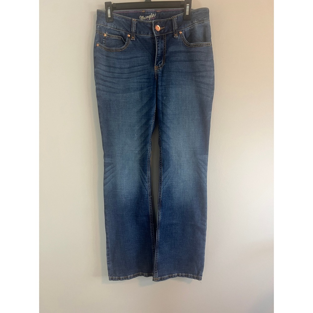 Wrangler Ultimate Riding Jeans Womens 7x32 Blue Bootcut Dark Wash 09MWZMS